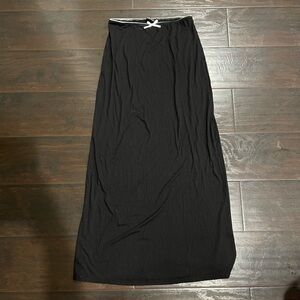 Urban CoCo Flare Maxi Skirt with Bow Accent Size Small Stretch Waist